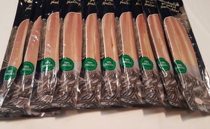 10 pakjes 100 gram vers gerookte palingfilet vacuüm verpakking 